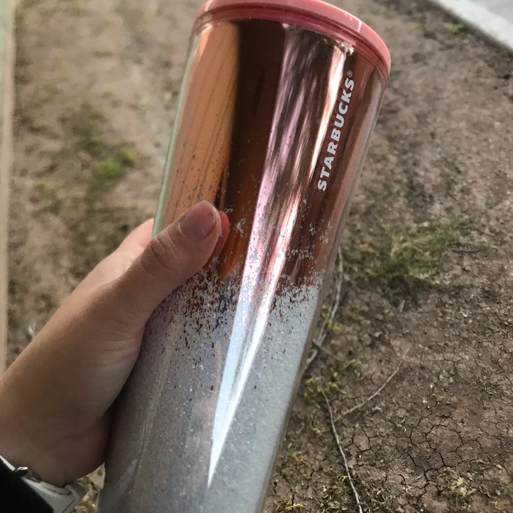 Starbucks rose gold winter cup tumbler